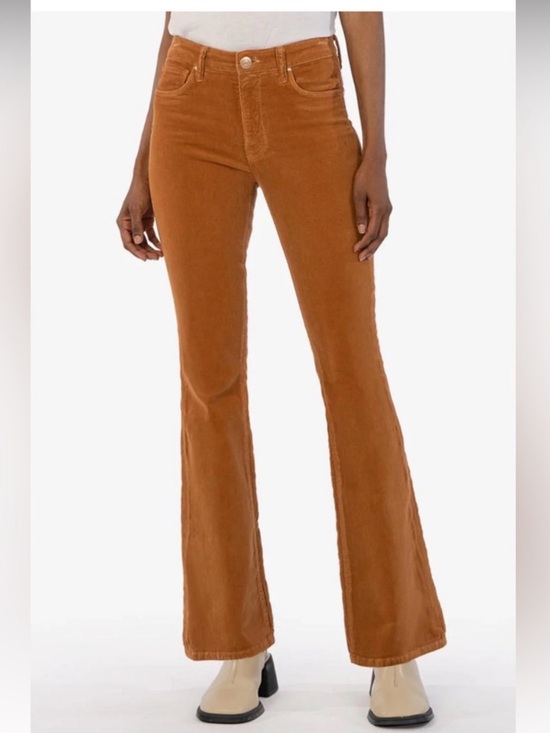 Kut from the Kloth Pants - Kut from the Kloth Ana high rise fab ab flare corduroy pants in butterscotch